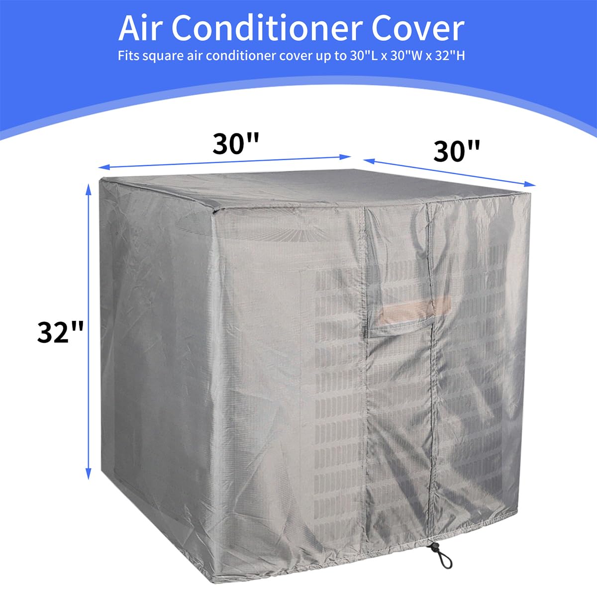 Homydom Air Conditioner Covers For Outside Units Fits Up To 30 ''X30 ''X32 '' Full Winter Ac Unit Covers Outdoor Protection