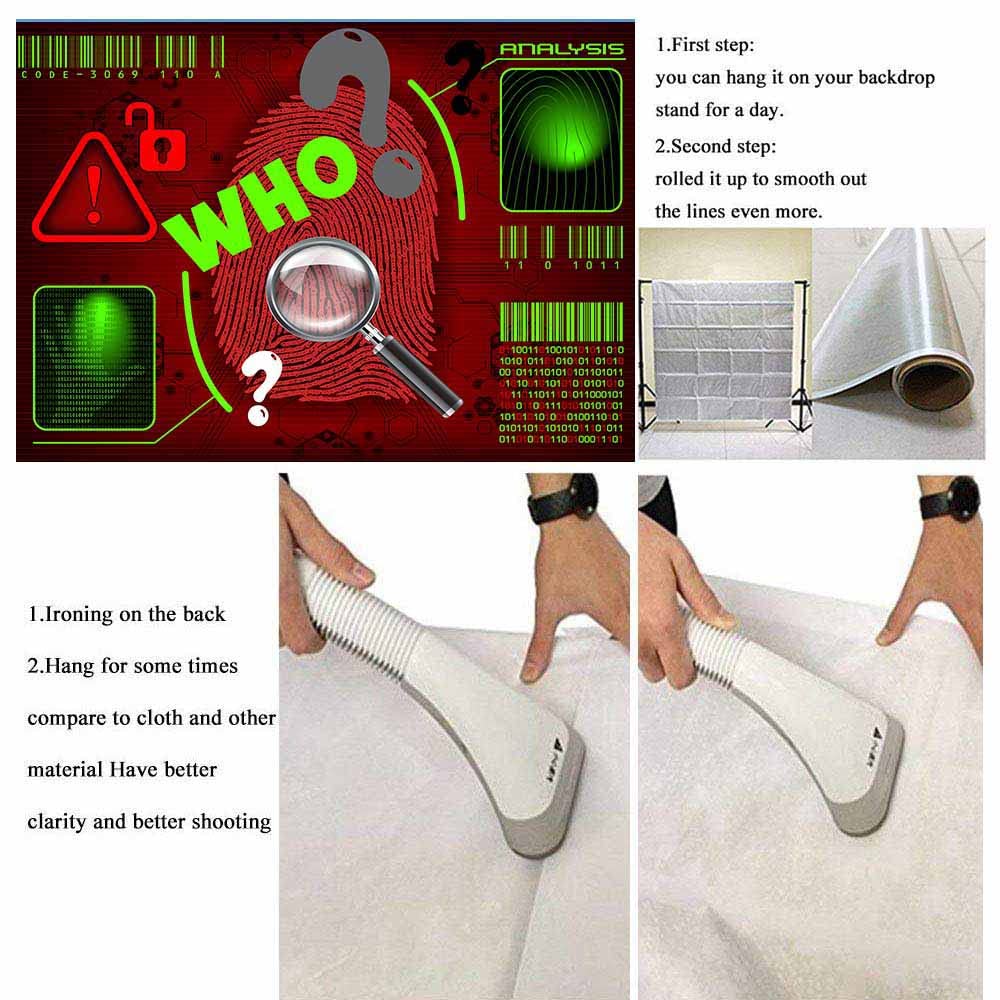 Detective Backdrop Police Mystery Investigation Analysis Photography Background 7X5Ft Top Secret Birthday Party Baby Shower Supp