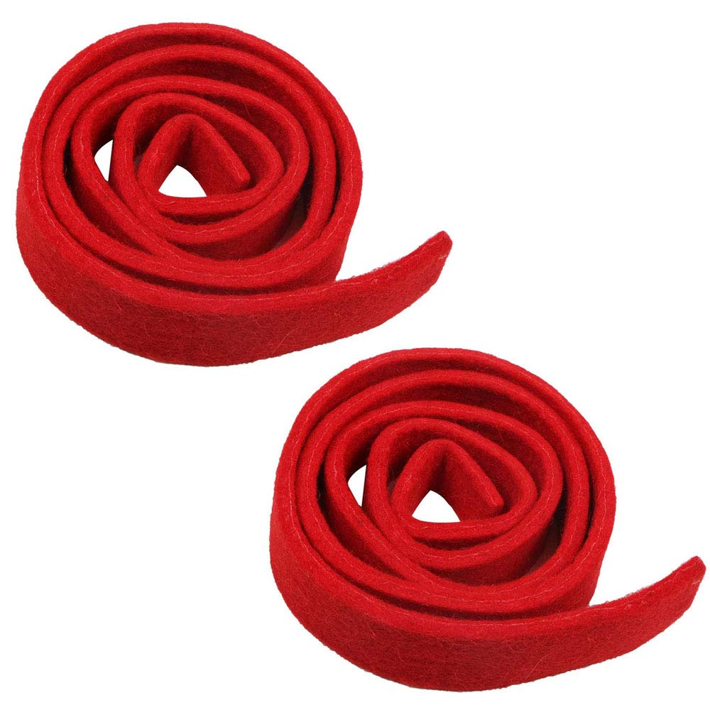 Jiayouy 105Cm/41'' Piano Tuning Wool Felt Temperament Strip Professional Piano Tuner Tool Red 2Pcs