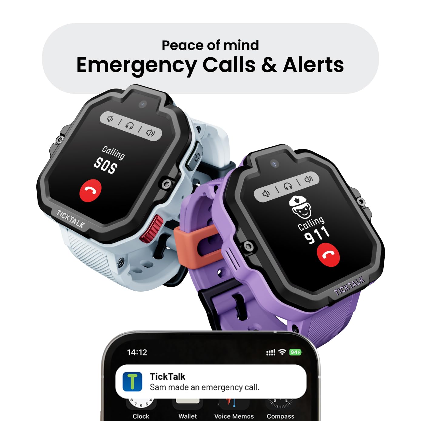 Ticktalk5 Lte Kids Smart Watch With Gps Tracker, Phone Watch, Advanced Parental Controls, Video & Voice Calls, Text, School Mode, Free Music, Sos & 911, Safety Alerts, Pre Installed Sim