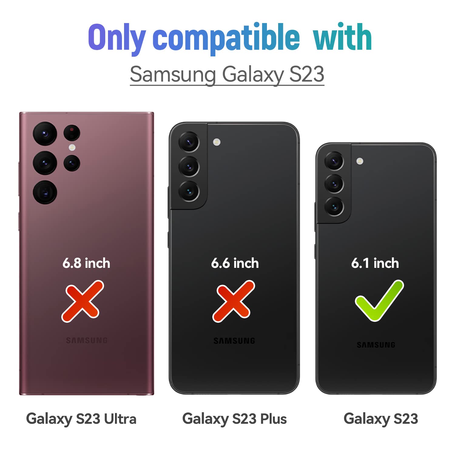 Zoeii Case For S23, Samsung S23 Case,Heavy Duty Drop Protection Rugged Shockproof/Dust Proof Military Protective Tough Durable P