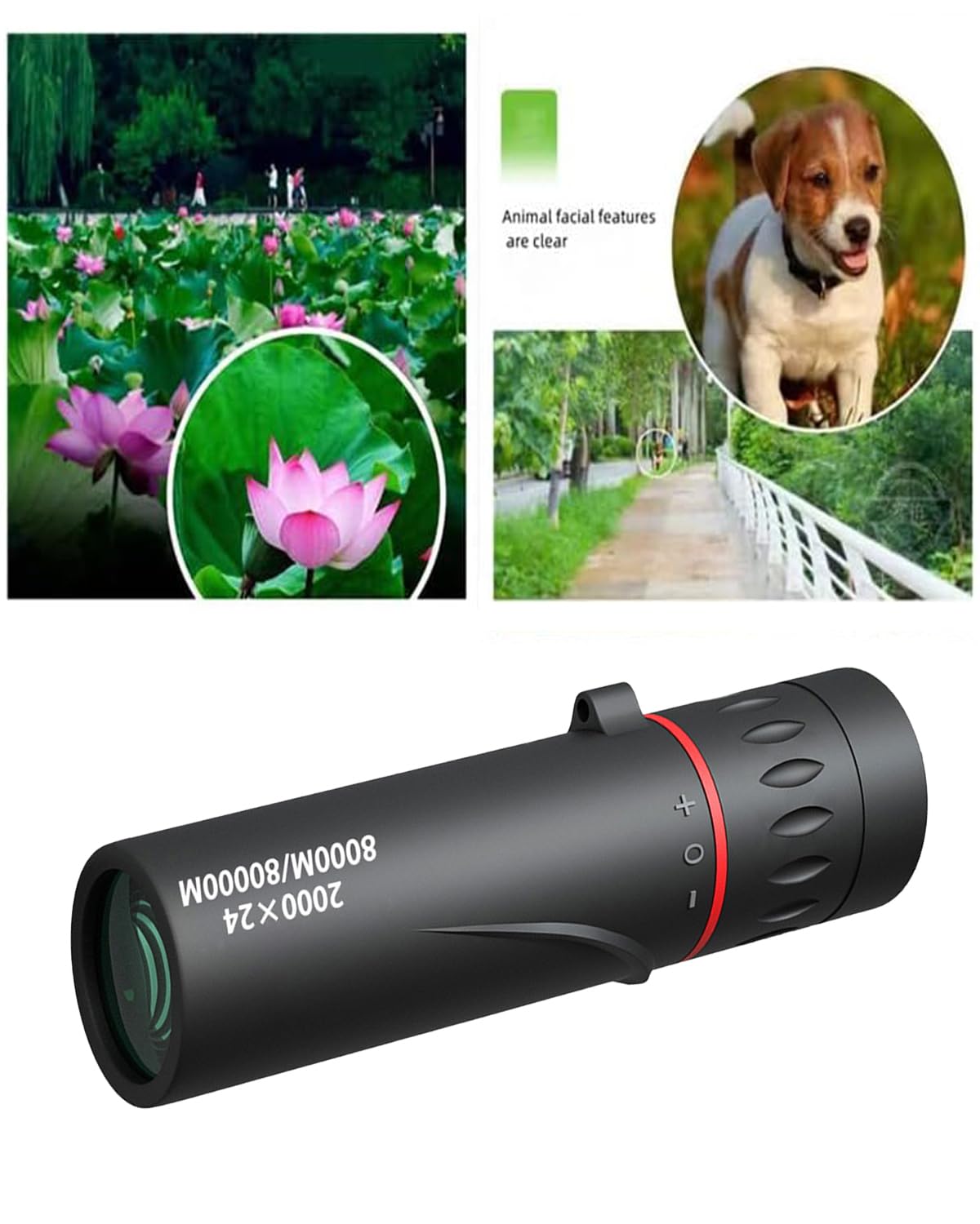 Mini Telescope For Adults,2000X24 Monocular Focus Optics Telescope Onocular Power Monocula,Waterproof Mini Monocular Telescope 8