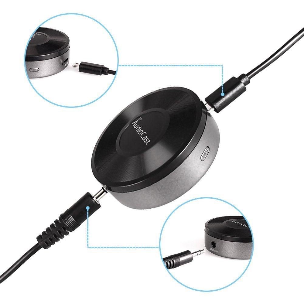 Acemax M5 Audiocast Wifi Wireles Audio Adapter Airplay Dlna Spotify Iheartradio Supporting Stream Audio To Speaker Systems Over