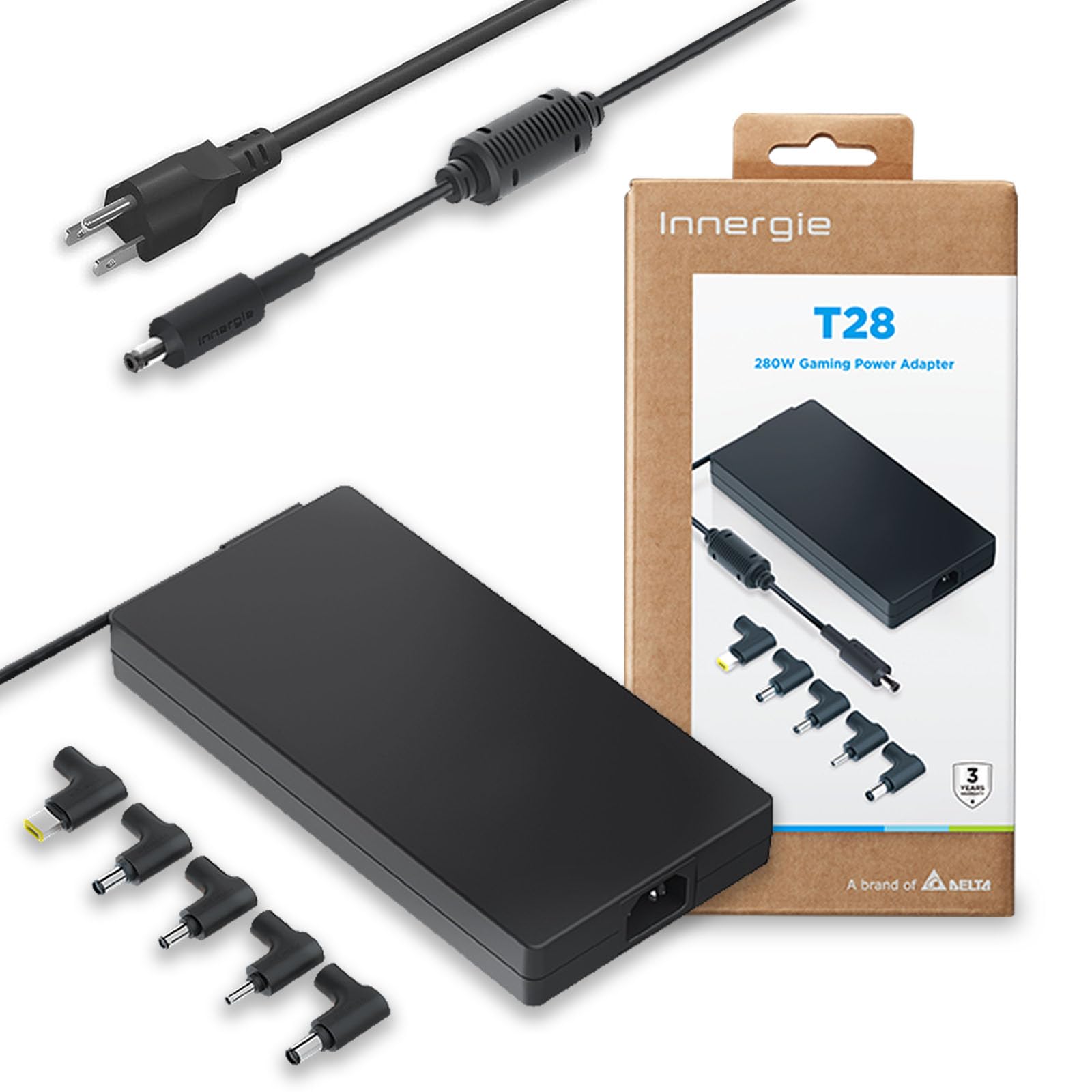 Innergie T28 280W 240W Universal Gaming Laptop Charger Power Adapter For Acer Asus Rog Dell Alienware Hp Lenovo Msi 100 240V Ac 