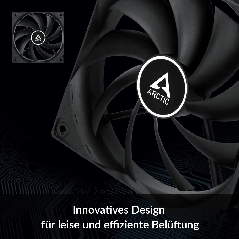 Arctic F12   Pc Fan, 120Mm Standard Case Fan, Low Noise, Quiet Motor, Computer, Fan Speed: 1350 Rpm   Black