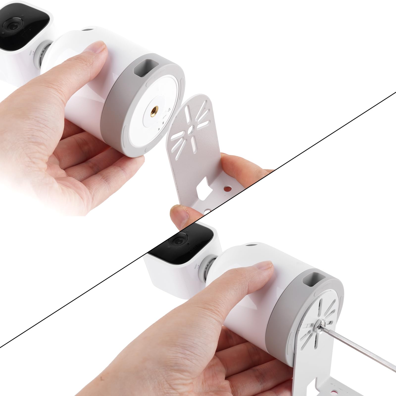 Uyodm 2Pack Adhesive Metal Wall Mount Bracket Compatible With Blink Mini Pan Tilt Camera, Vhb Stick On,No Drilling Mounting Bracket For Blink Get The Best View,Two Ways Installation