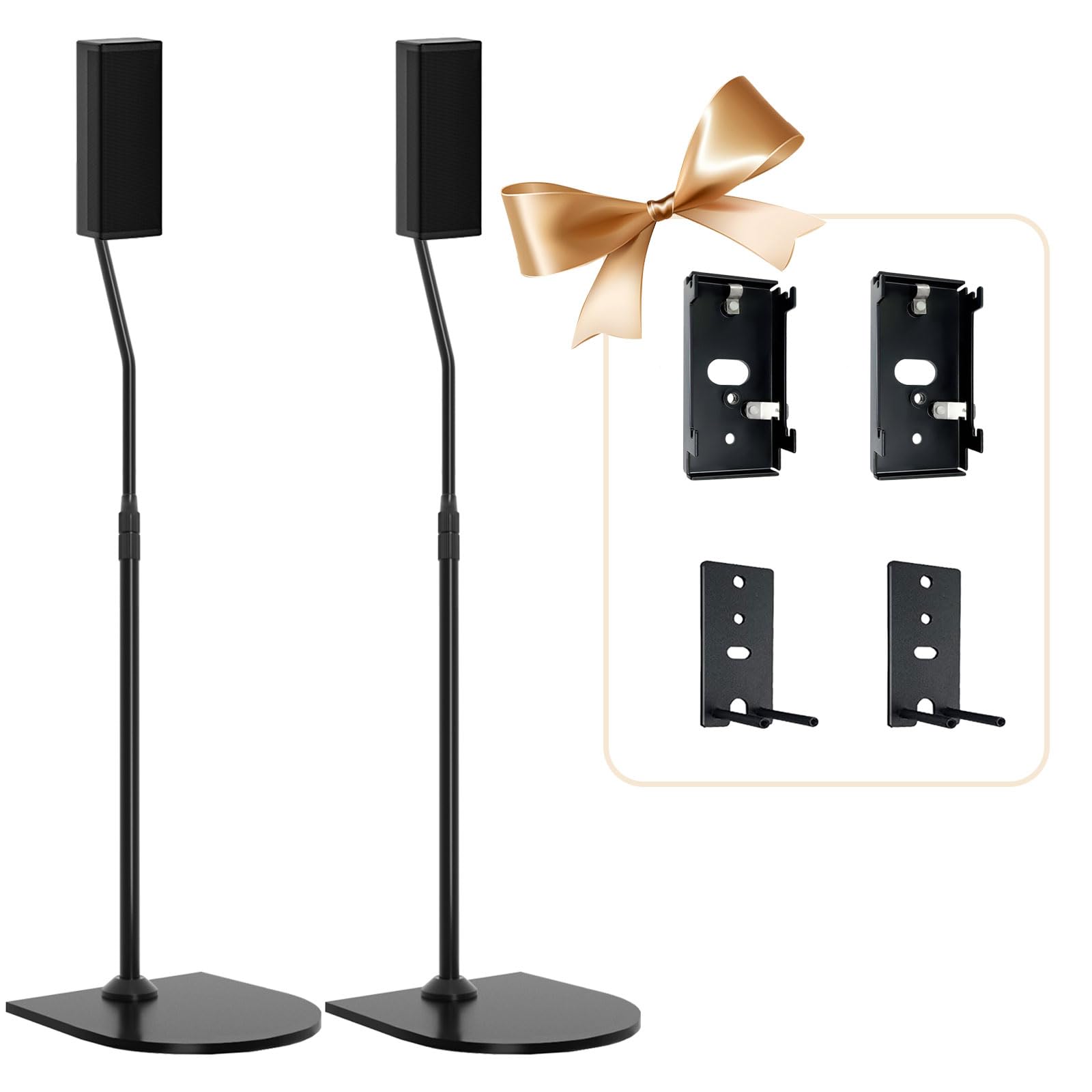 Adjustable Speaker Stand Pair for Bose Built in Cable Management wr Slideconnect Bracket, for UB-20, UFS-20 II, Lifestyle 600, C