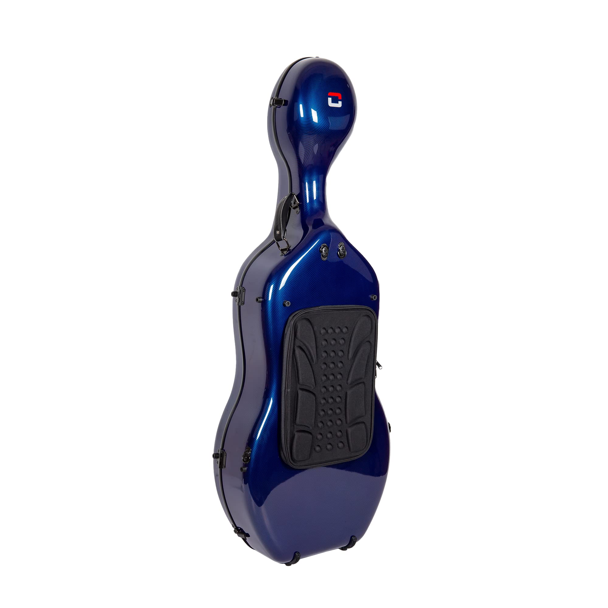 Crossrock Cello Case Fits 4/4 Full-Size Cellos, Carbon Fiber Shell Weighs 7.5 Lb-Blue(Crf3020Cefbl)