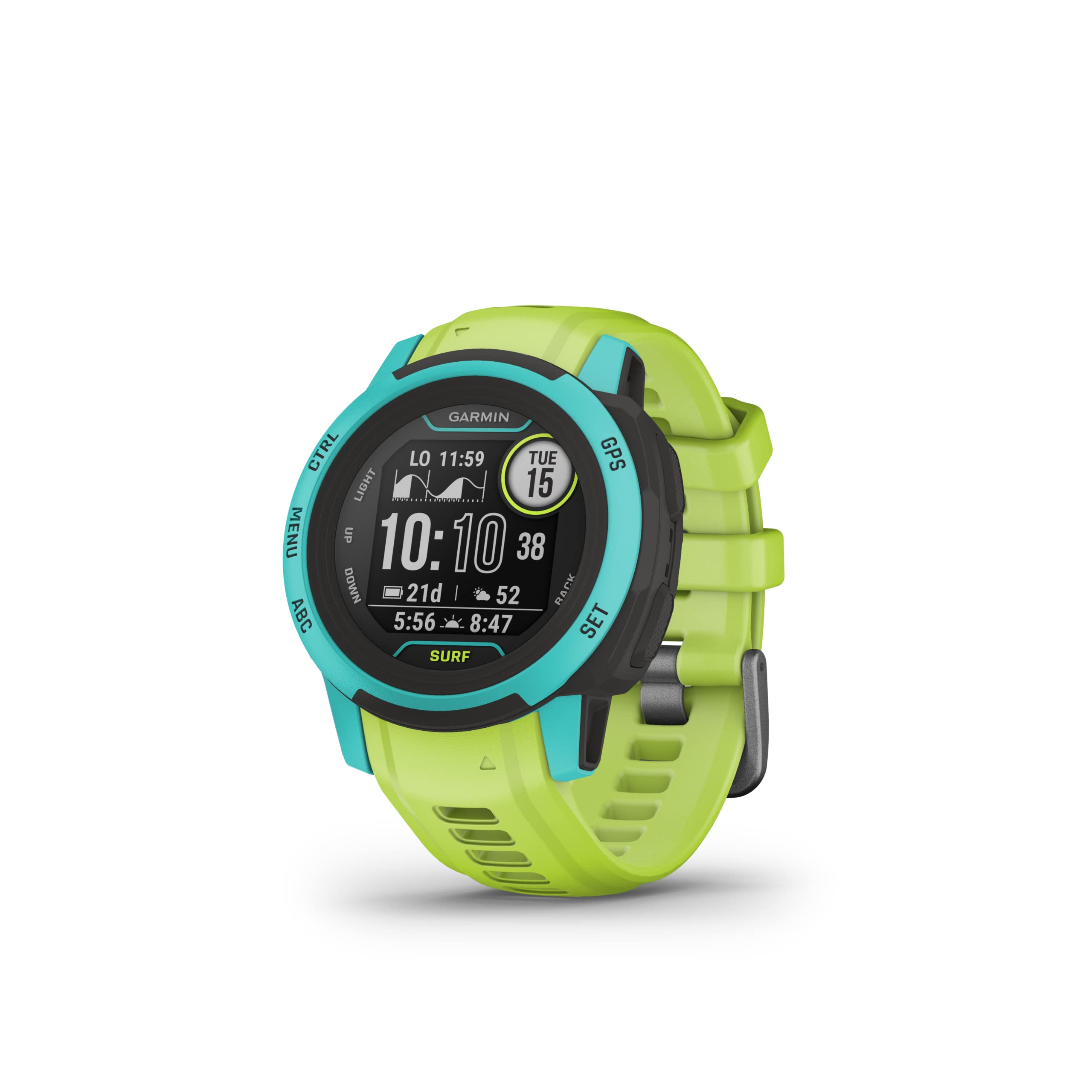 Garmin Instinct 2S, SurfEdition, SmallerSized GPS Outdoor Watch, Surfing Features, MultiGNSS Support, Tracback Routing, Waiki