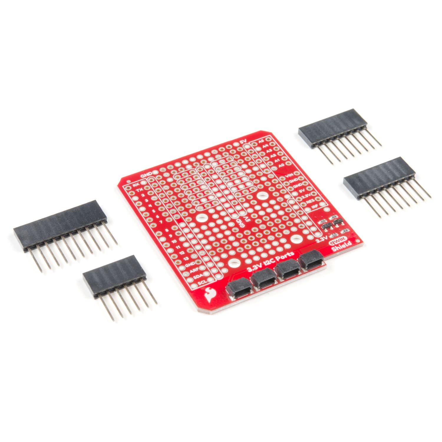 SparkFun Qwiic Shield Compatible with Arduino-Simple to incorporate Qwiic connect system w/ R3 footprint system I2C 4 mounting p