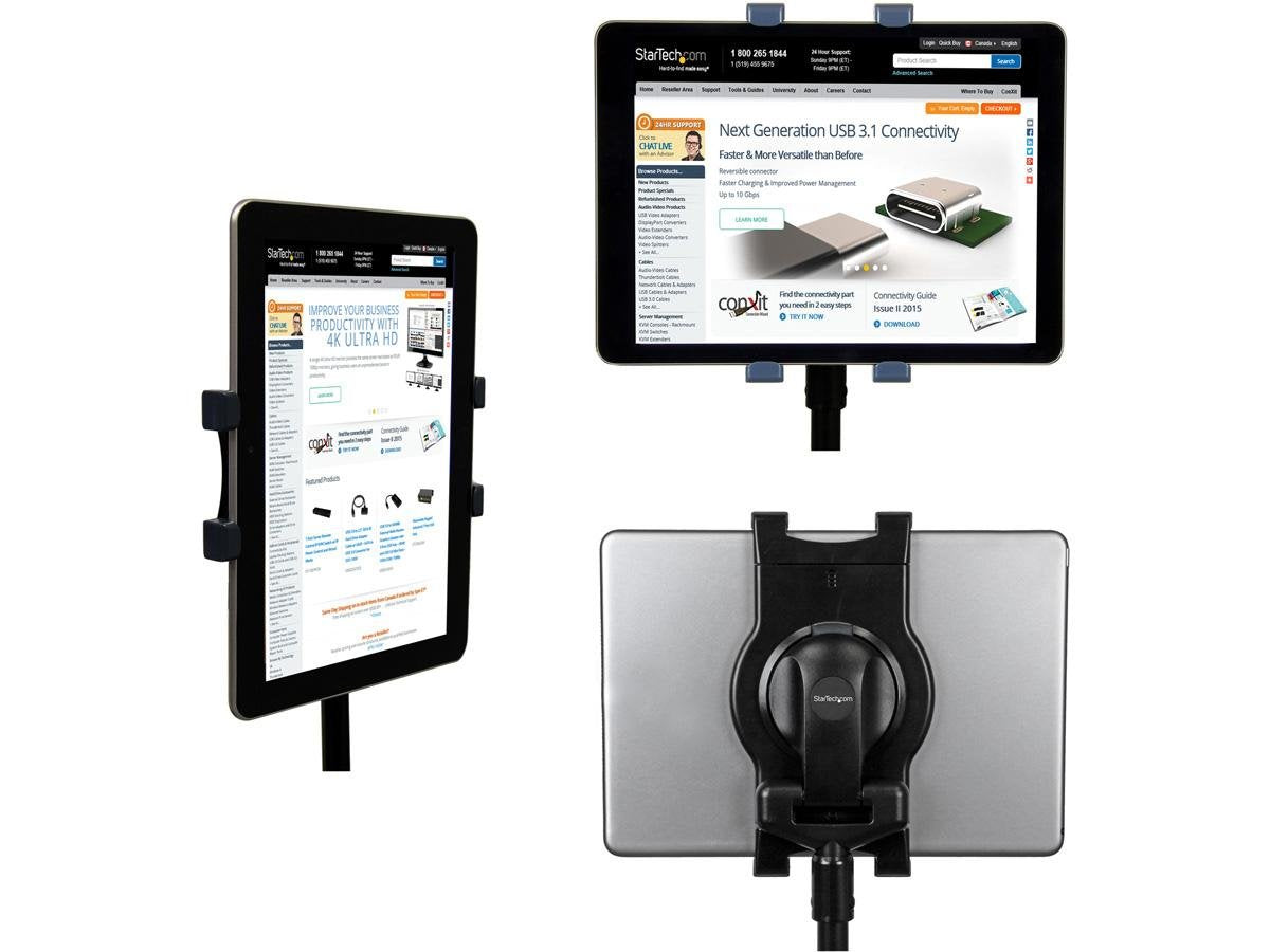 Startech.Com Adjustable Tablet Tripod Stand - Portable Tablet Mount - 6.6 To 7.8 W. Tablets - Carrying Bag Included - Tablet Tri