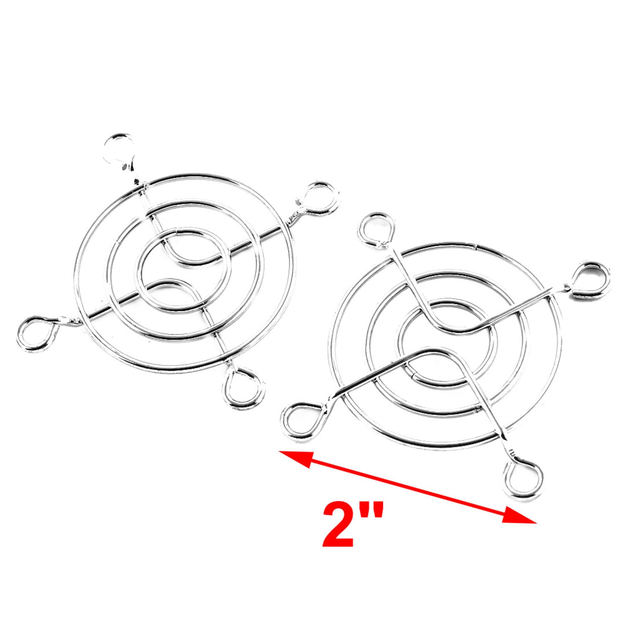 Uxcell Cooling Fan Grill Metal Household Grill Protector Finger Guard For 50Mm Case Fan 5Pcs Silver Tone