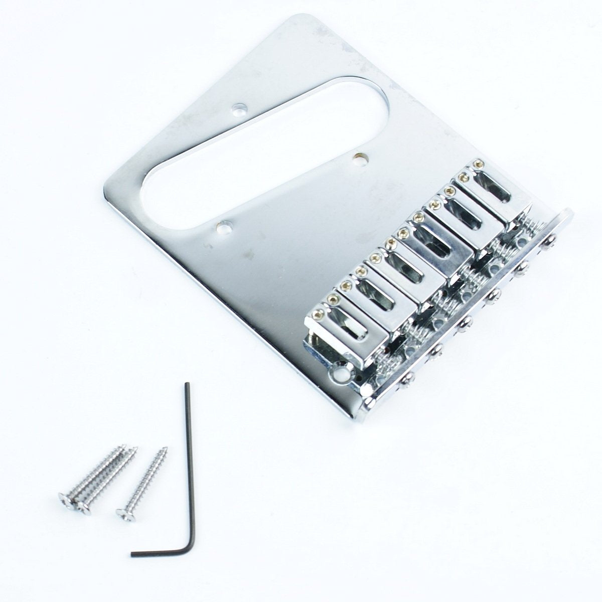 (B97) Replacement Tele Telecaster Guitar Bridge,6 Saddle Modern Style,Chrome