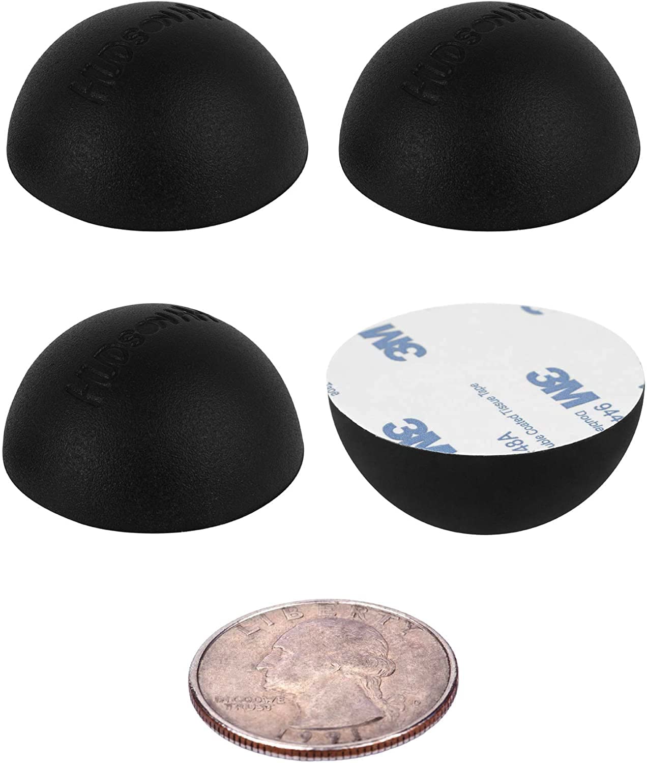 Silicone Speaker Isolation Feet (4-Pack, 1) - Non-Skid Adhesive Pads for Turntable, Subwoofer & Audio Gear - Anti-Vibration Damp