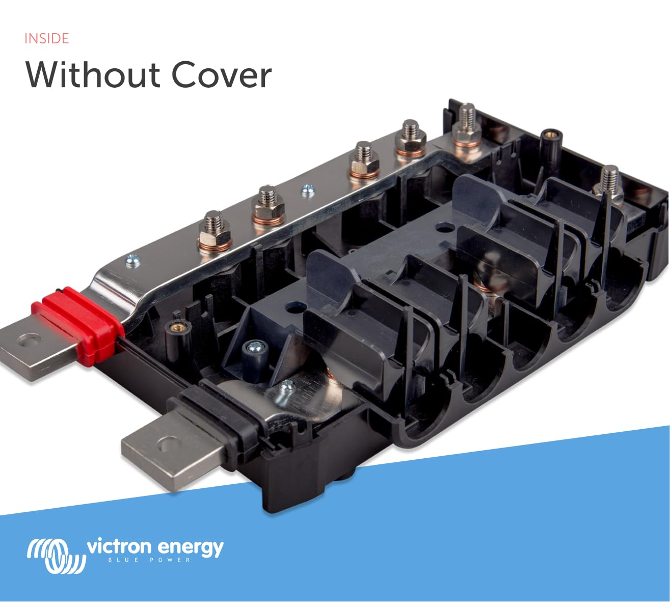 Victron Energy Lynx Power In Battery Connector - Modular M8 Dc Bus Bar With 4 Connections For Batteries, Loads, Or Chargers - Su