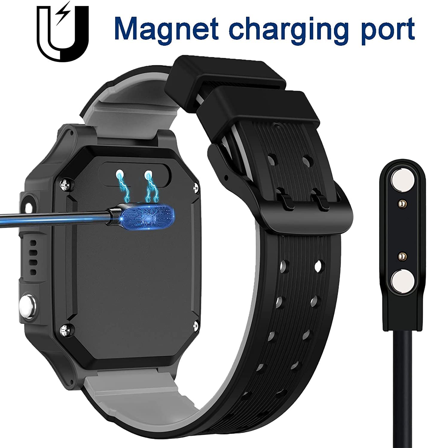 Aliwisdom Smart Watch Universal Charger Magnetic, Da Fit Smartwatch Accessories 2 Pin Magnetic Suction Replacement Charger For S