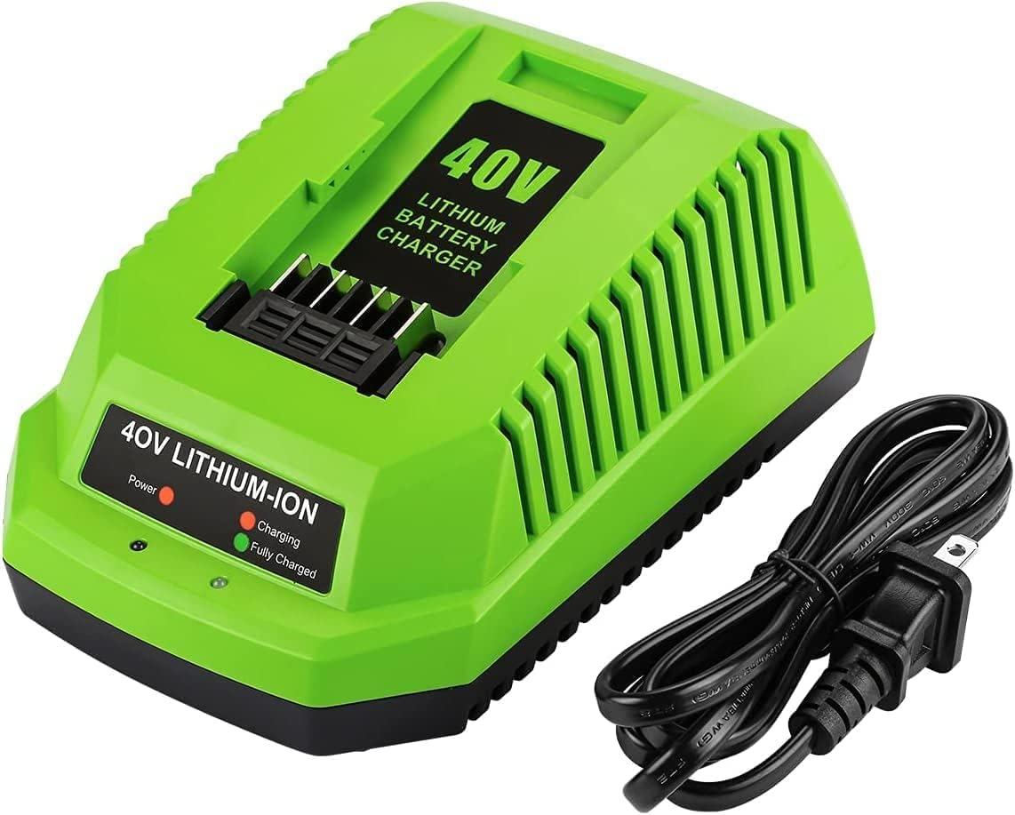 Powilling Replacement Charger Compatible With Greenworks 40V Battery Charger Lithium Ion 29482 29462 29472 2901319 2938302 Baf70