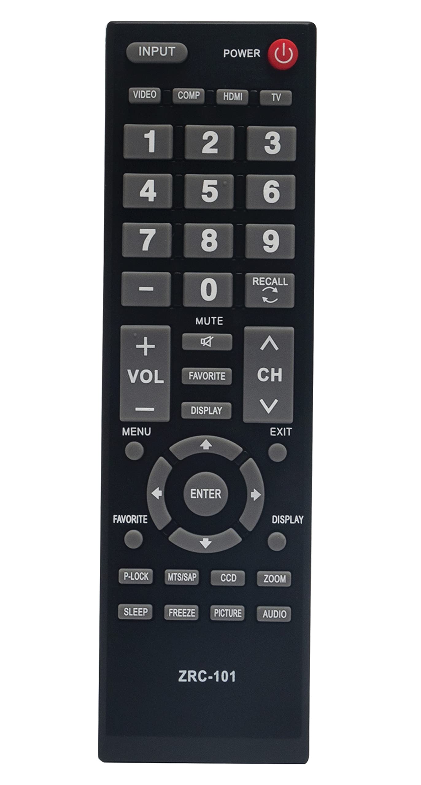 Zrc 101 Replace Remote Compatible With Insignia Tv Ns Lcd15 09 Ns Lcd19 09 Ns Lcd22 09 Ns Lcd26 09 Ns Lcd32 09 Ns Lcd37 09 Ns Lc