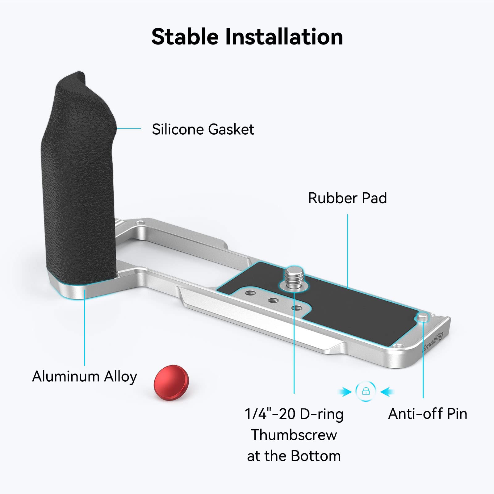 Smallrig X-T5 Handgrip L-Shape Grip For Fujifilm X-T5 Camera, Built-In Quick Release Plate For Arca, Silicone Side Handle, Shutt