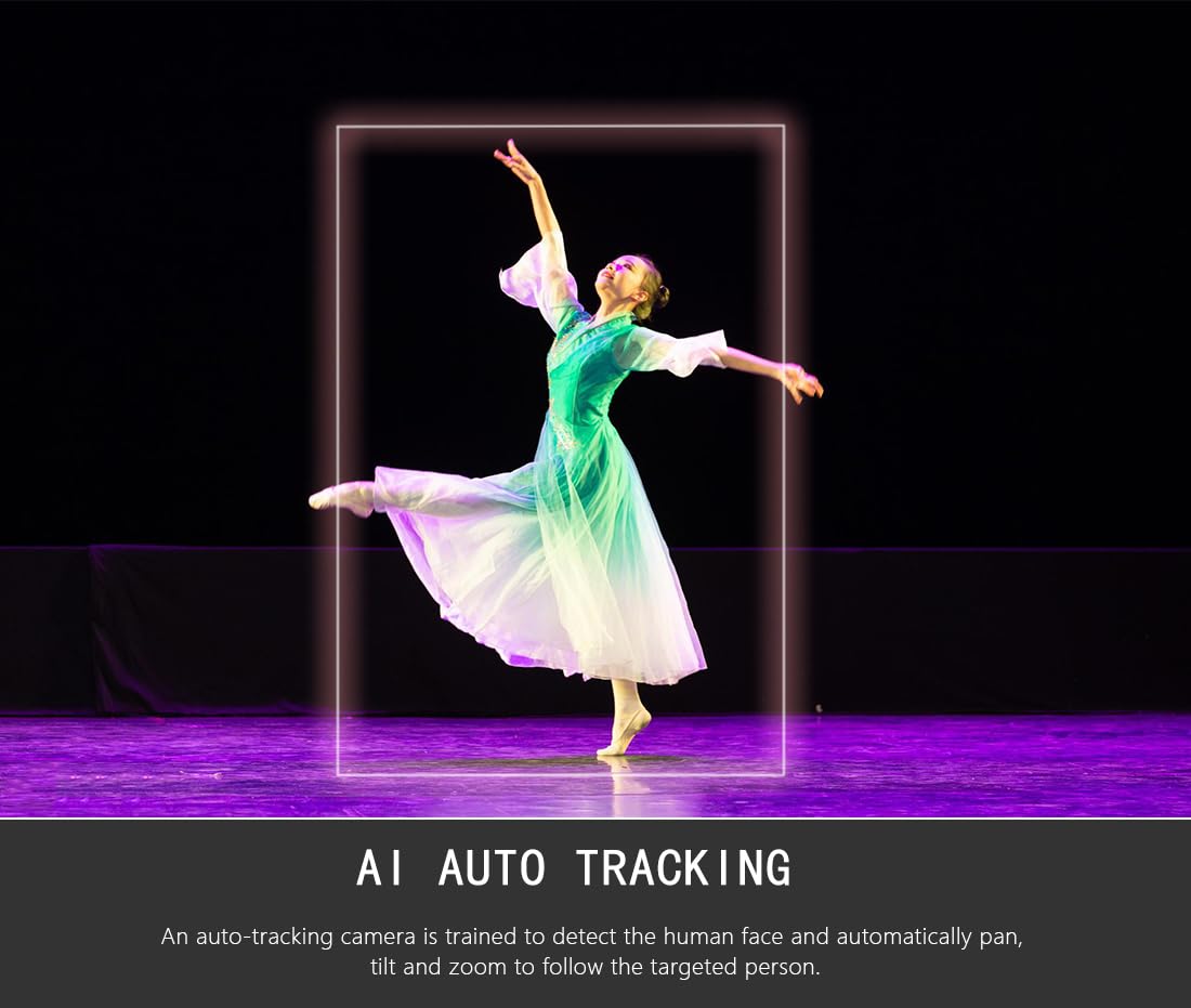 Avkans Ai Auto Tracking Ndi Camera, 20X Live Streaming Hdmi Sdi Usb3.0 Live Streaming Ptz Camera For Church Worship And Event, B