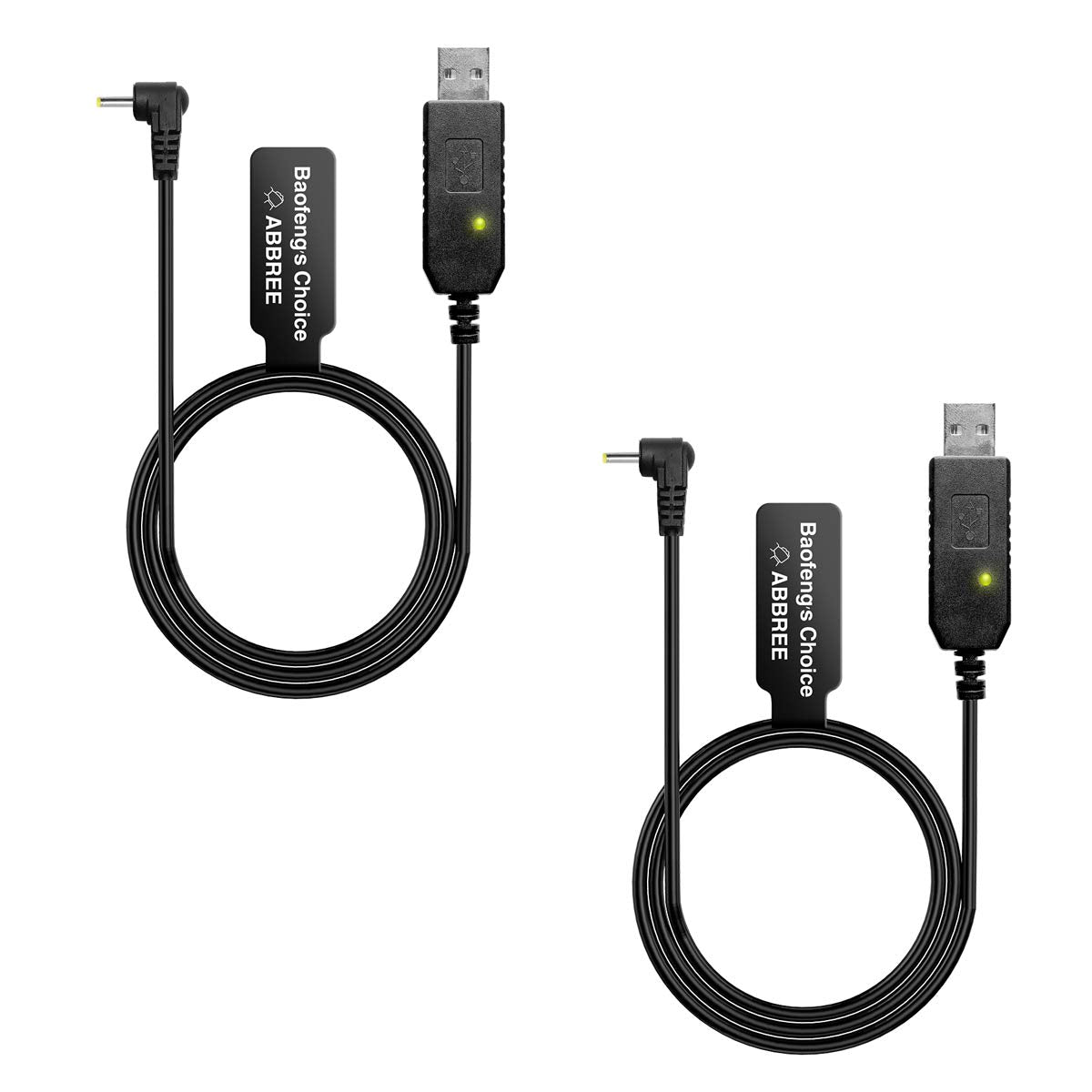 Baofeng 2.5Mm Usb Charger Cable With Indicator Light Uv 5R Ar 152 Uv 82 3800Mah Battery Uv S9/9S Two Way Radio (1)