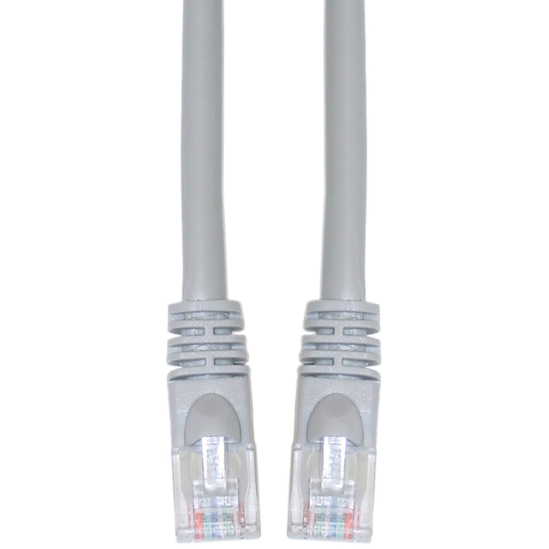 Cat5e Gray Copper Ethernet Crossover Cable, Snagless/Molded Boot, 75 foot