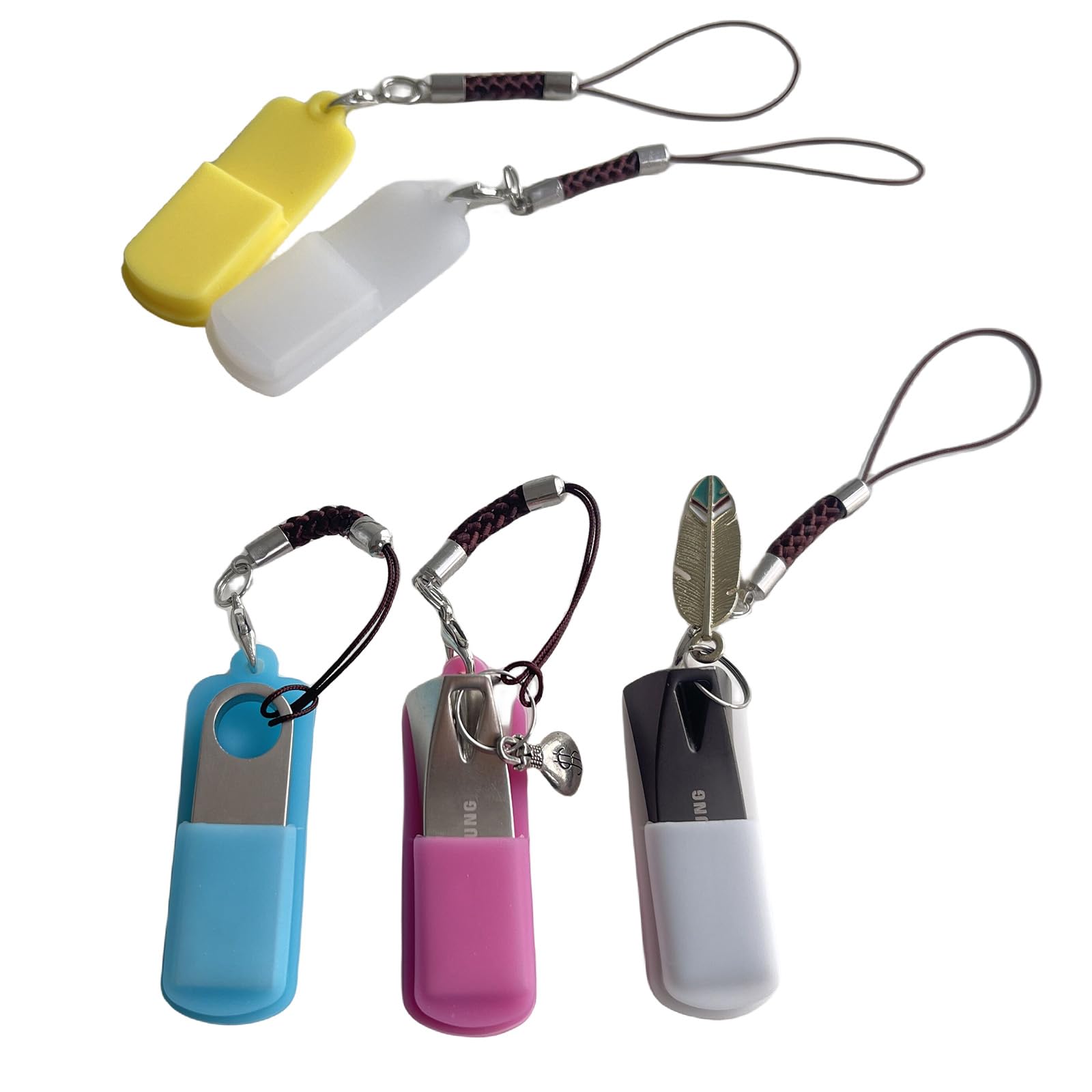 Riveeny 5 Pcs Silicone Usb Storage Case Usb Flash Drive Silicone Cover For Usb Flash Drive Silicone Case For Usb Flash Drive