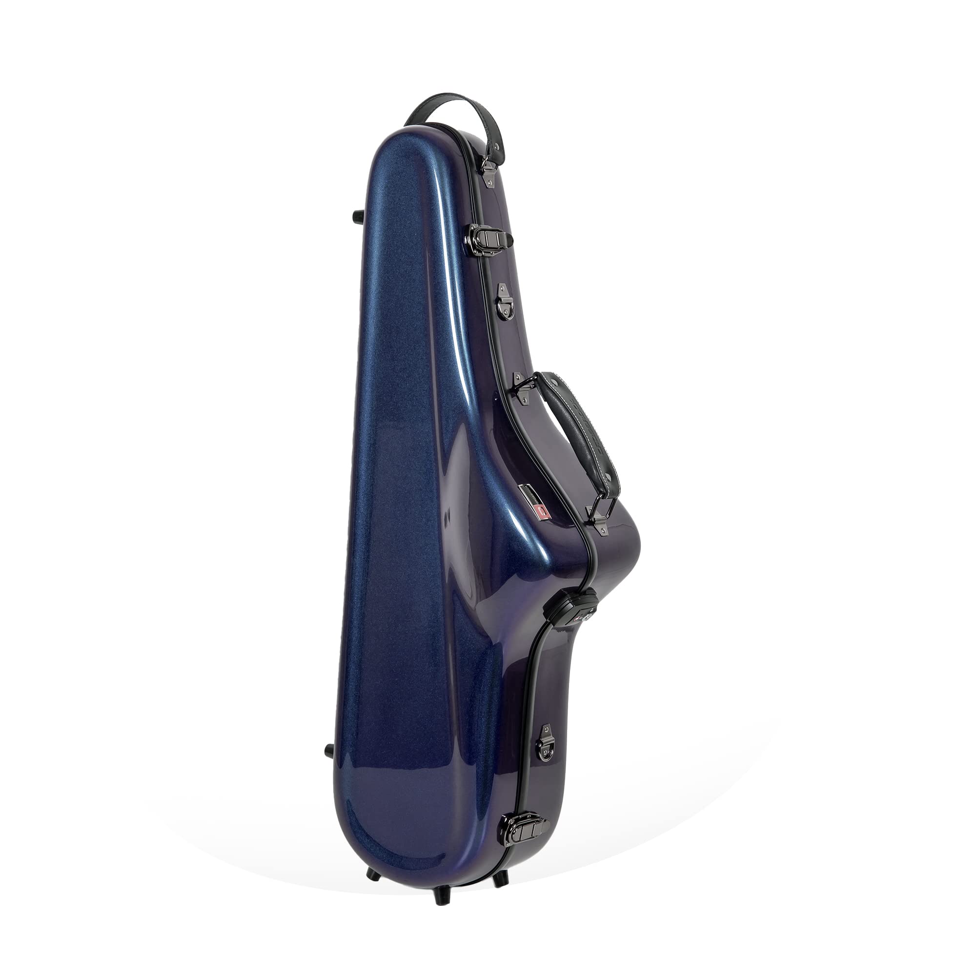 Crossrock Pro Grade Tenor Saxophone Case | Aurora Blue Finish, Tsa Lock, Elite Protection, Detachable Straps, Accessory Pocket F