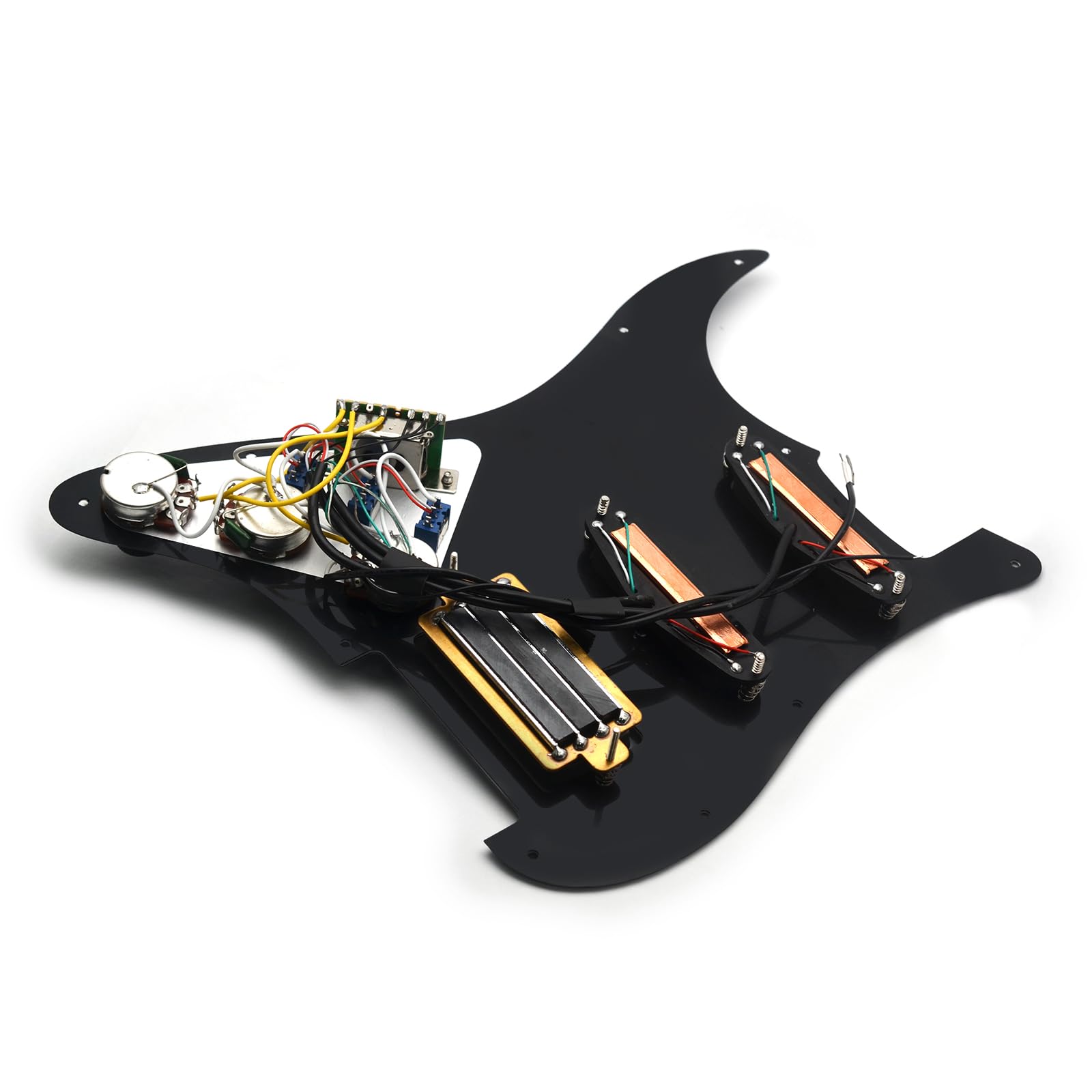 Ssh-Coil Splitting Electric Guitar Pickguard Two Mini Humbucker + One 4 Coil Pickup High Output-(9K/9K/18K) Loaded Prewired Scra
