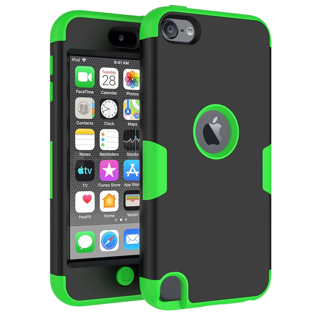 Callyue Ipod Touch Case Compatible Apple Ipod Touch 5Th 6Th & 7Th Generation , Pc + Silicone 2 In 1 Cover Protective Case For Ip