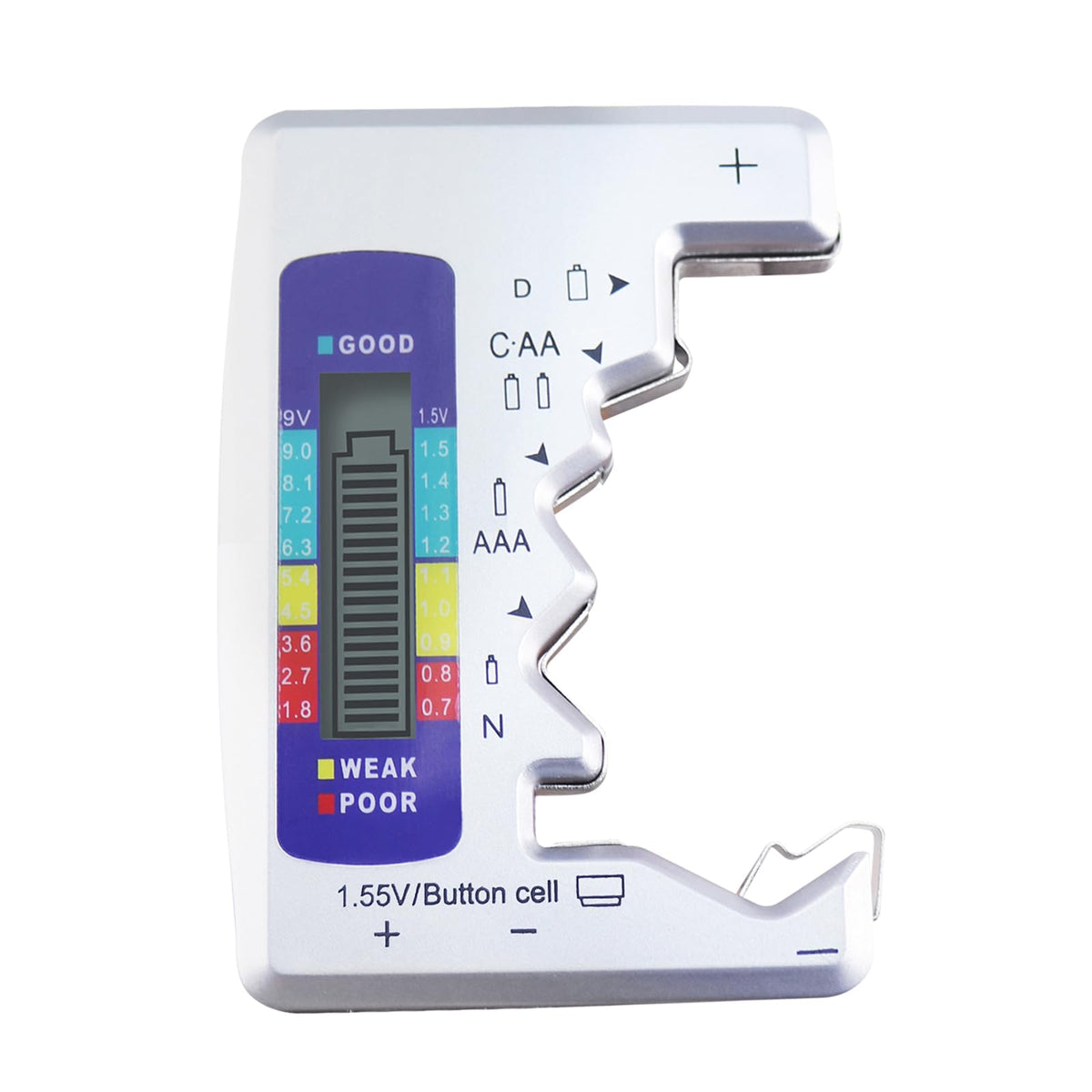 Battery Tester Universal Battery Checker With Lcd Display Digital Multi Purpose Small Battery Checker For All Battery C Aa Aaa D
