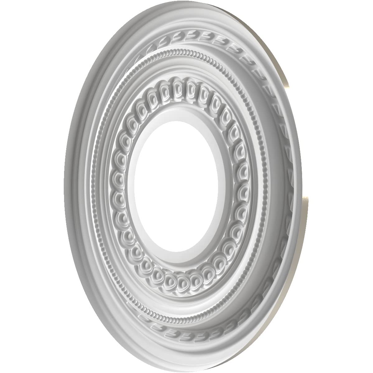 Ekena Millwork Cmp10Cobcr Cole Thermoformed Pvc Ceiling Medallion (Fits Canopies Up To 4 1/4), 10Od X 3 1/2Id X 3/4P, Bright Coa