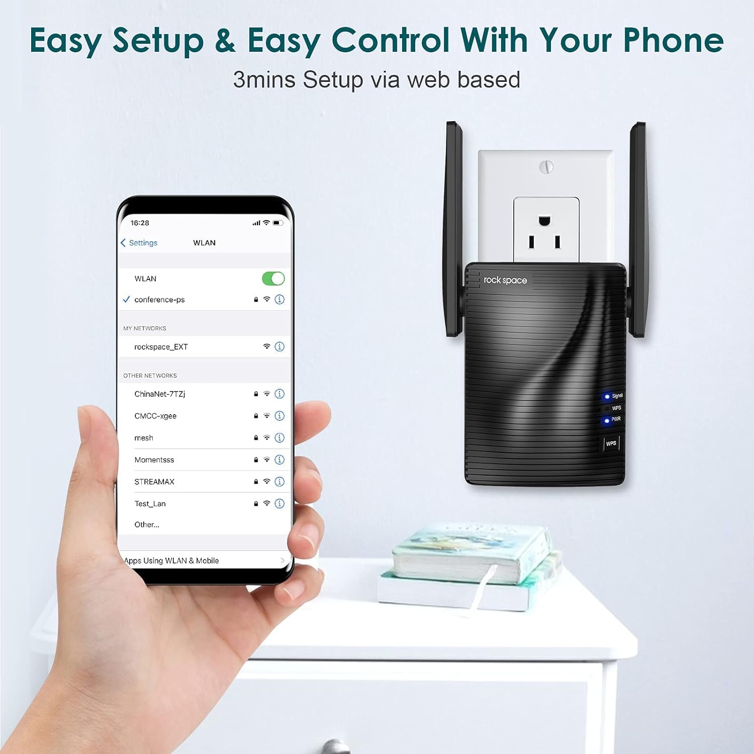Wifi Extender  Wifi Range Extender Up To 1200Mbps, Wifi Signal Booster, 2.4 & 5Ghz Dual Band Wifi Repeater With Access Ethernet