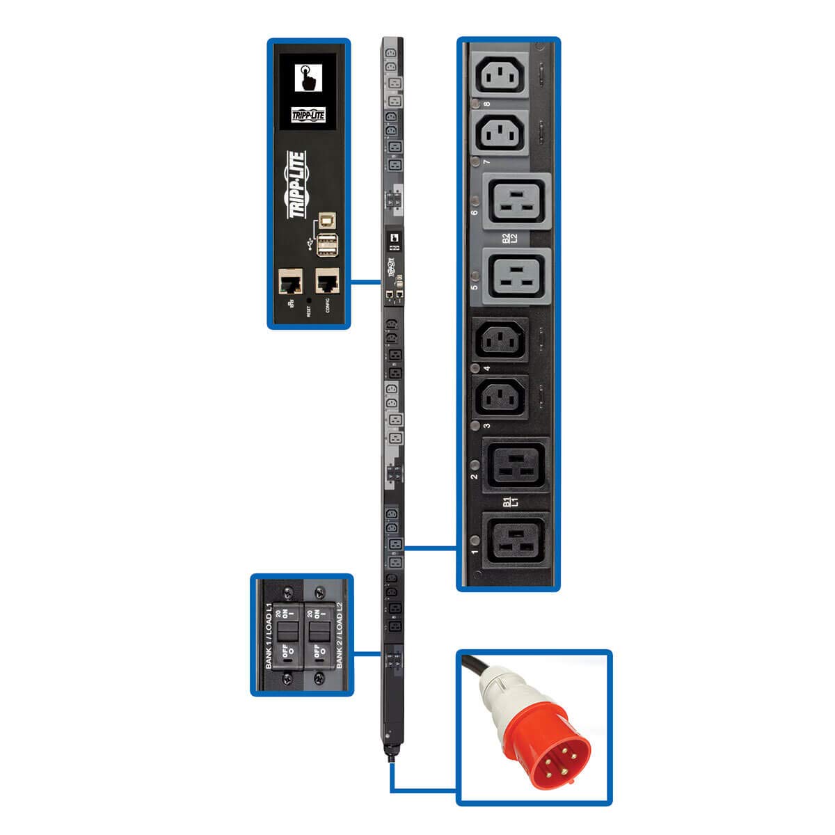 TrippLite PDU PDU3XEVSR6G63A 28.8kW 3Phase SWT 220 240V 6ft Cord Retail