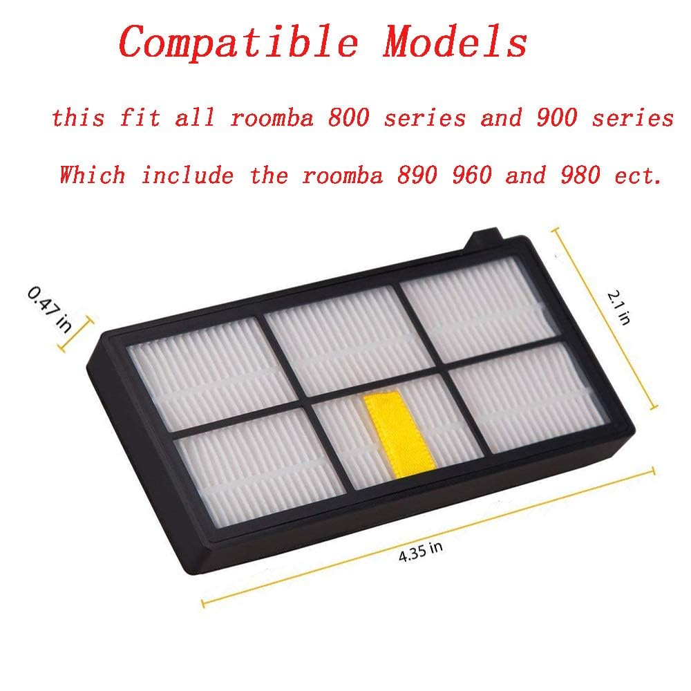 10 Pack Hepa Filter Filters For Roomba 800 900 Series 860 870 871 880 960 980 Vacuum Cleaning Robots