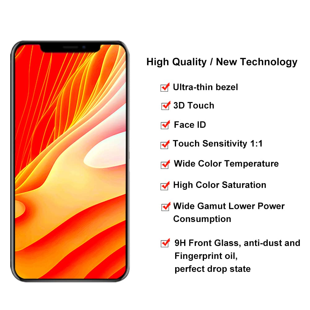 Fixerman For Iphone Xr Screen Replacement 6.1 Inch,Lcd Display Touch Screen Digitizer Assembly With Repair Tools, Compatible Wit