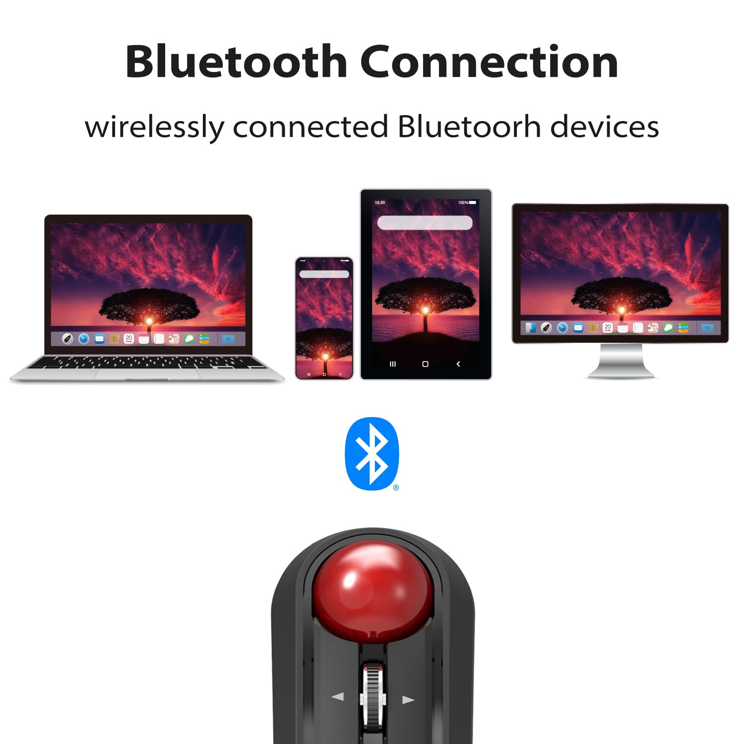 Elecom Relacon Handheld Trackball Pointer, Ergonomic Thumb Mouse For Right Or Left Hand, Bluetooth, 10 Buttons For Tv, Presentation, Game, Pc & Mac