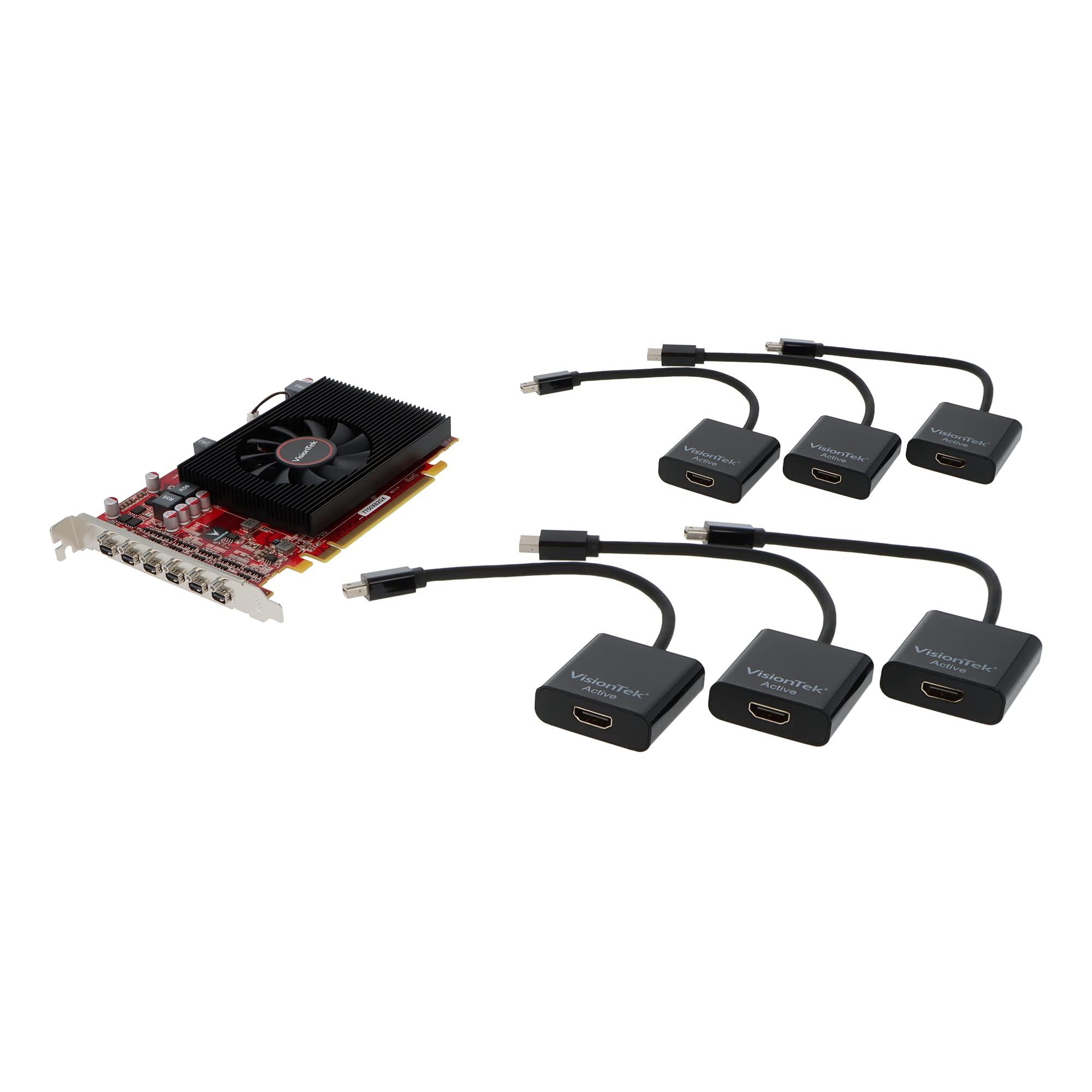 Visiontek Radeon 7750 2Gb Gddr5 6M (6X Minidp, 6X Minidp To Hdmi Adapters) Graphics Card   900880