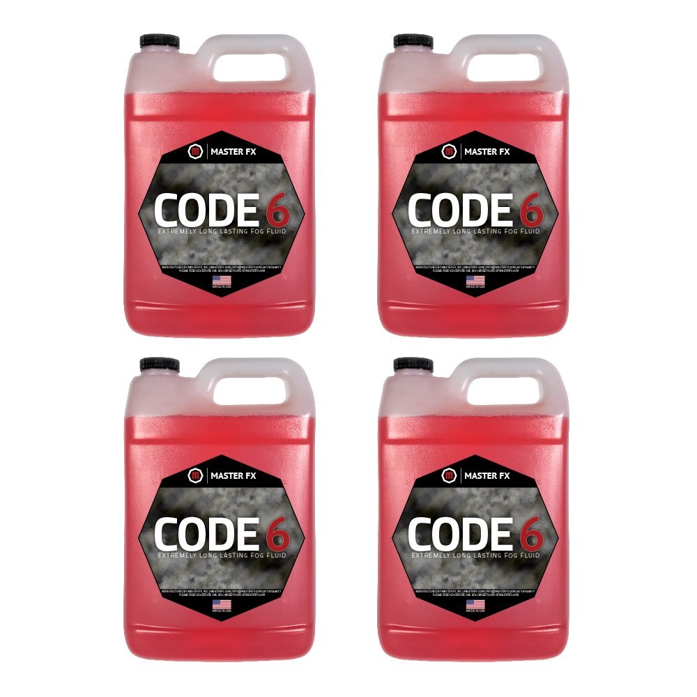 Code 6 Fog    Extremely Long Lasting Fog Fluid   4 Gallon Case