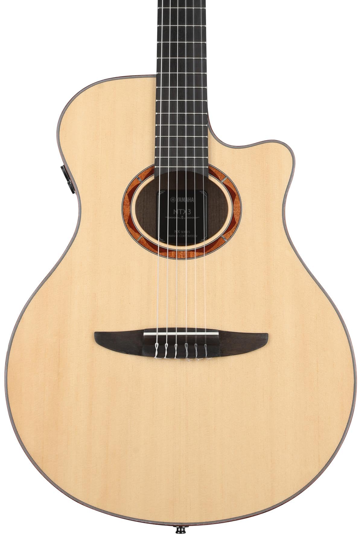 Yamaha NTX3 NT Cutaway Acoustic-Electric Nylon-String Classical Guitar With Reinforced Carrying Bag , Natural