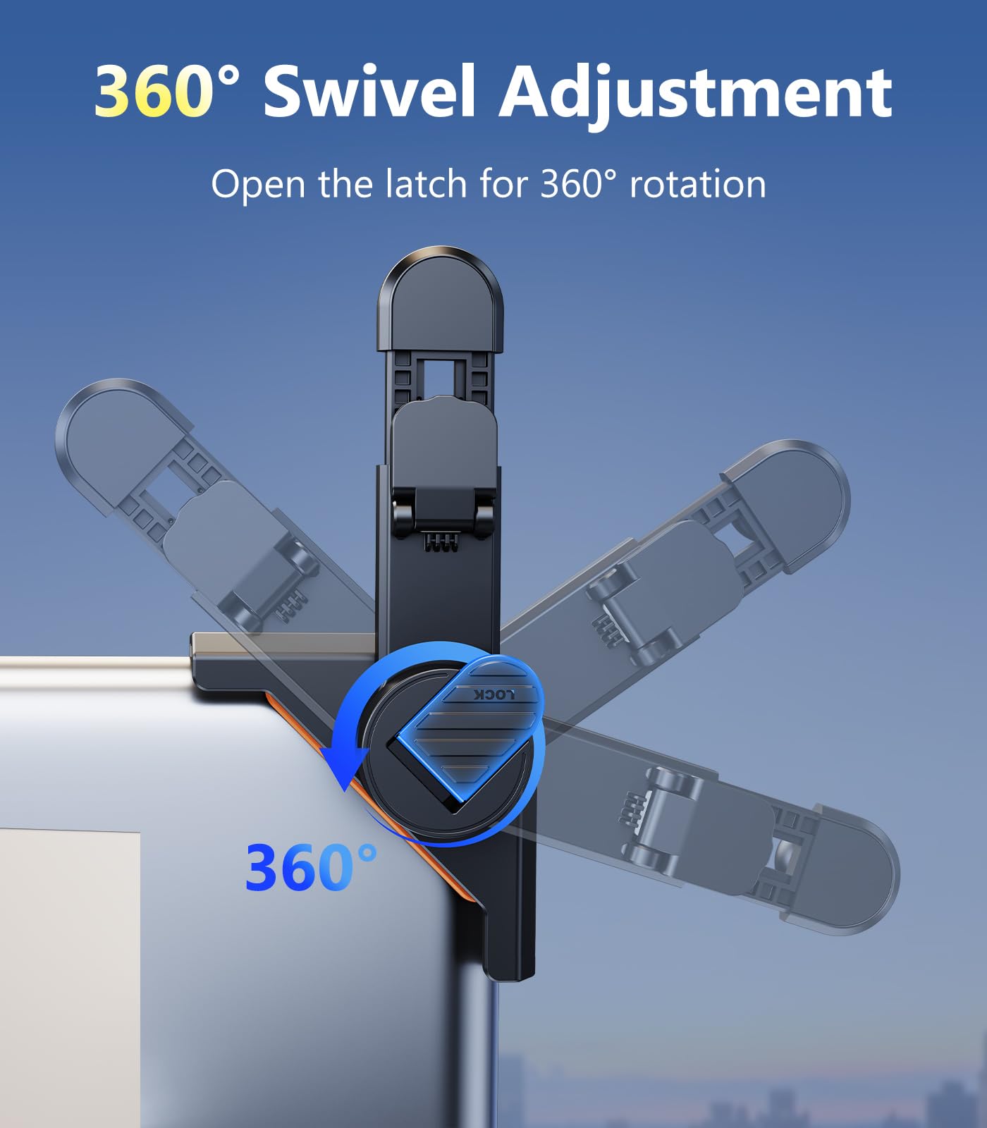 Dicmky Tesla Phone Mount For Tesla Model Y/3 2026 2025 2024 2023 2022 2021, 360Swivel Car Accessories For Tesla Screen Clip Phon