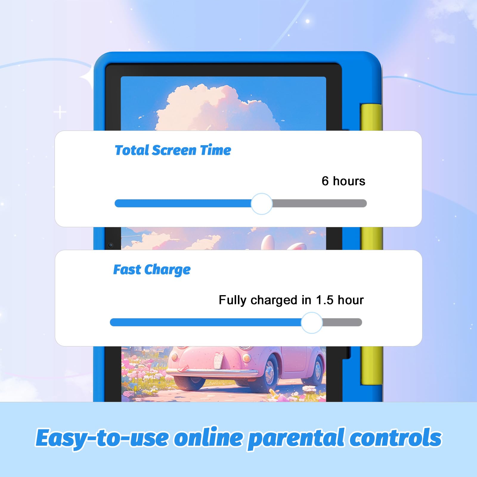 Urao Kids Tablet, Android 14 Tablet For Kids 10 Inch, Toddler Tablet Octa Core 64Gb 1Tb Tf Card Expandable,Children'S Tablet Wit