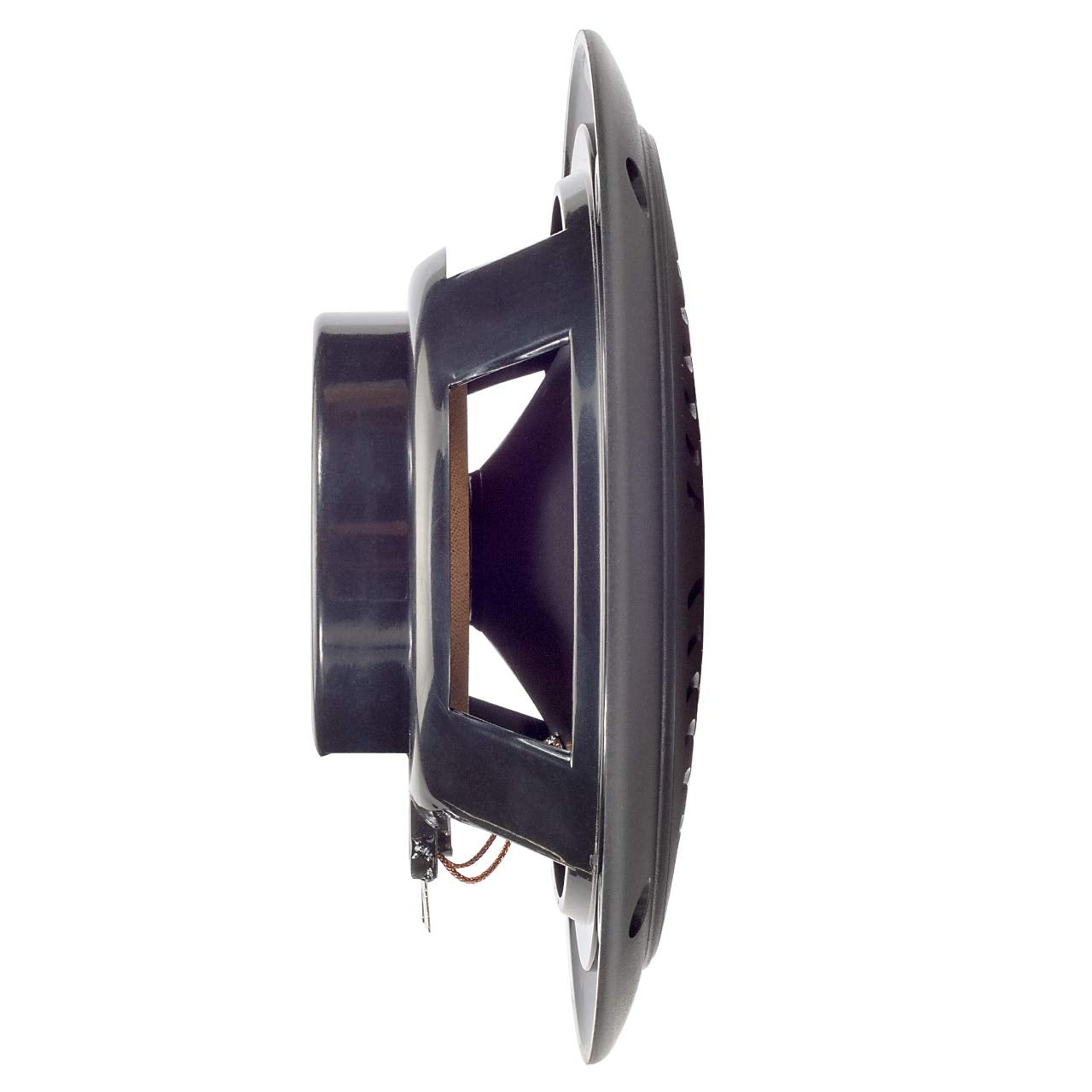 5 Inch Water Resistant Outdoor Speakers, Dual Cone, 25W Peak Power, Marine And Rv Compatible (Black)