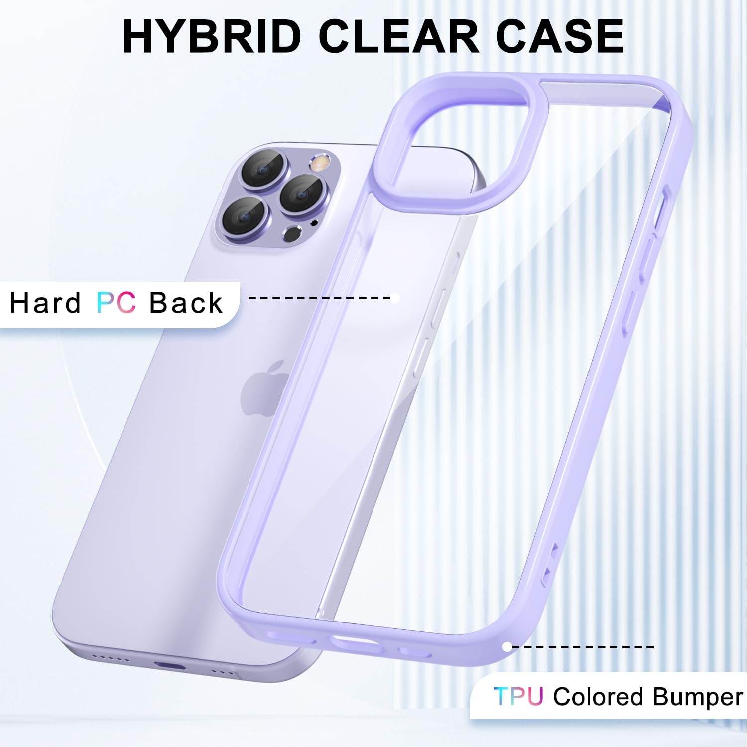 Loeoel For Iphone 12 Pro / 12 Case Clear, Transparent Hybrid 12 Pro / 12 Phone Case [Hard Plastic & Soft Silicone Bumper] Acryli