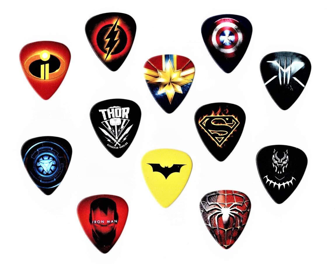 Marvel And Dc Comics Superheroes Symbol (12 Picks In A Packet)