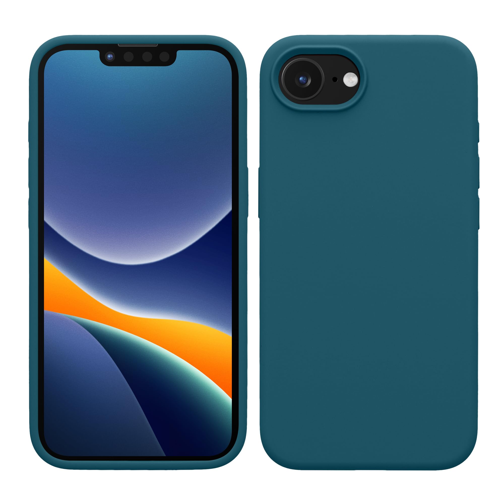 kwmobile Case Compatible with Apple iPhone 16e Case - TPU Silicone Phone Cover with Soft Finish - Teal Matte