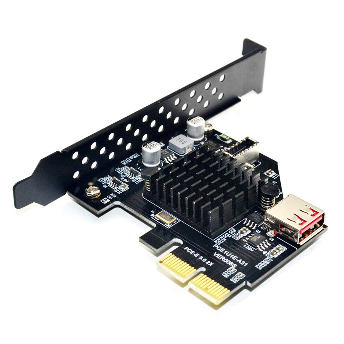 Cablecc Usb 3.1 Front Panel Socket & Usb 2.0 To Pci E Express Card Adapter For Motherboard