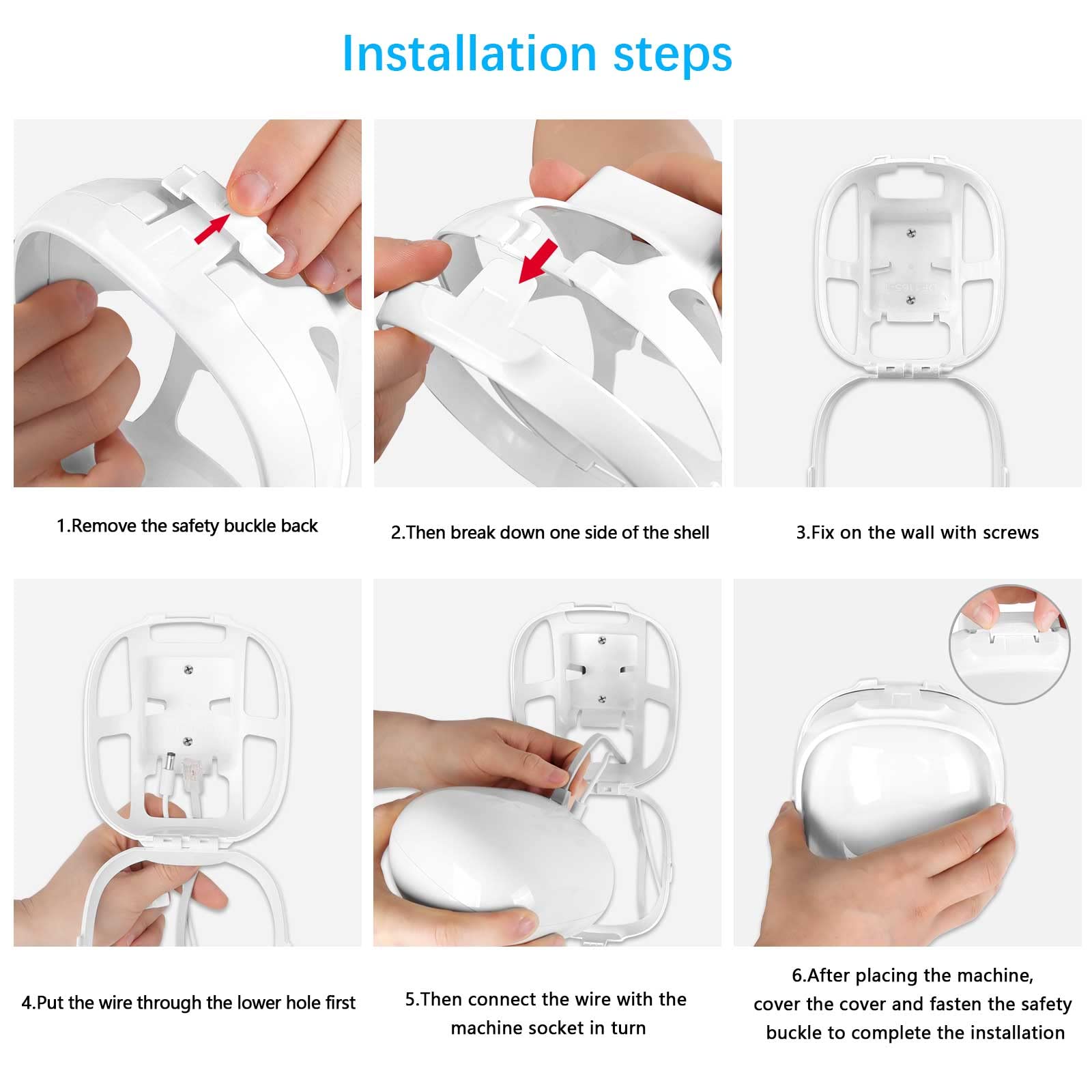 Xlttywl Google Nest Wifi 6E Router Wall Mount Brackets Holder Stability Abs Protective Case Router Protection For Google Nest Wi