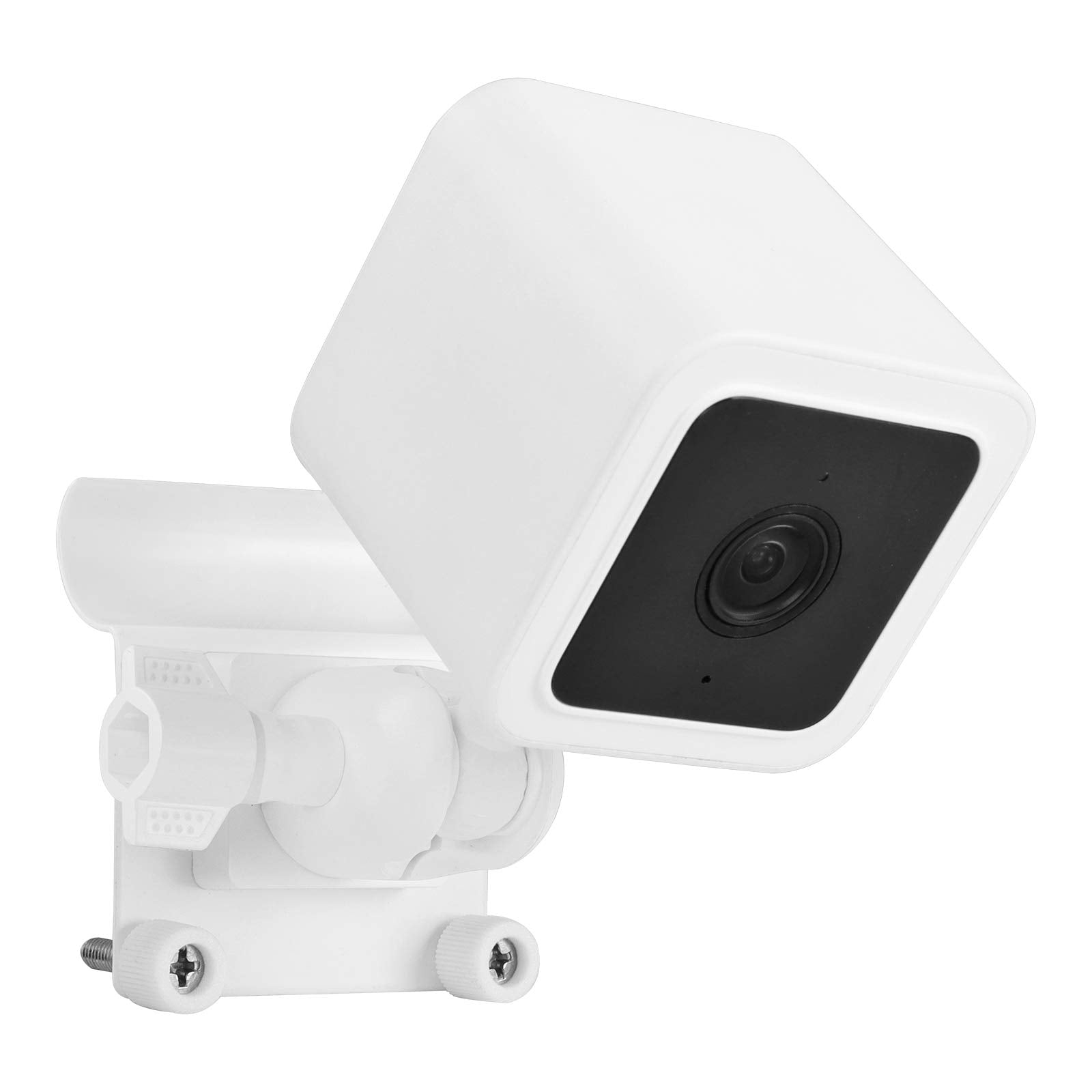 Holaca 1Pack White Portable Electronic Device Mount For Dashboard, Compatible With Wyze Cam V3 Camera, 360 Degree Rotation And 90 Degree Tilt, No Holes Or Tools Required