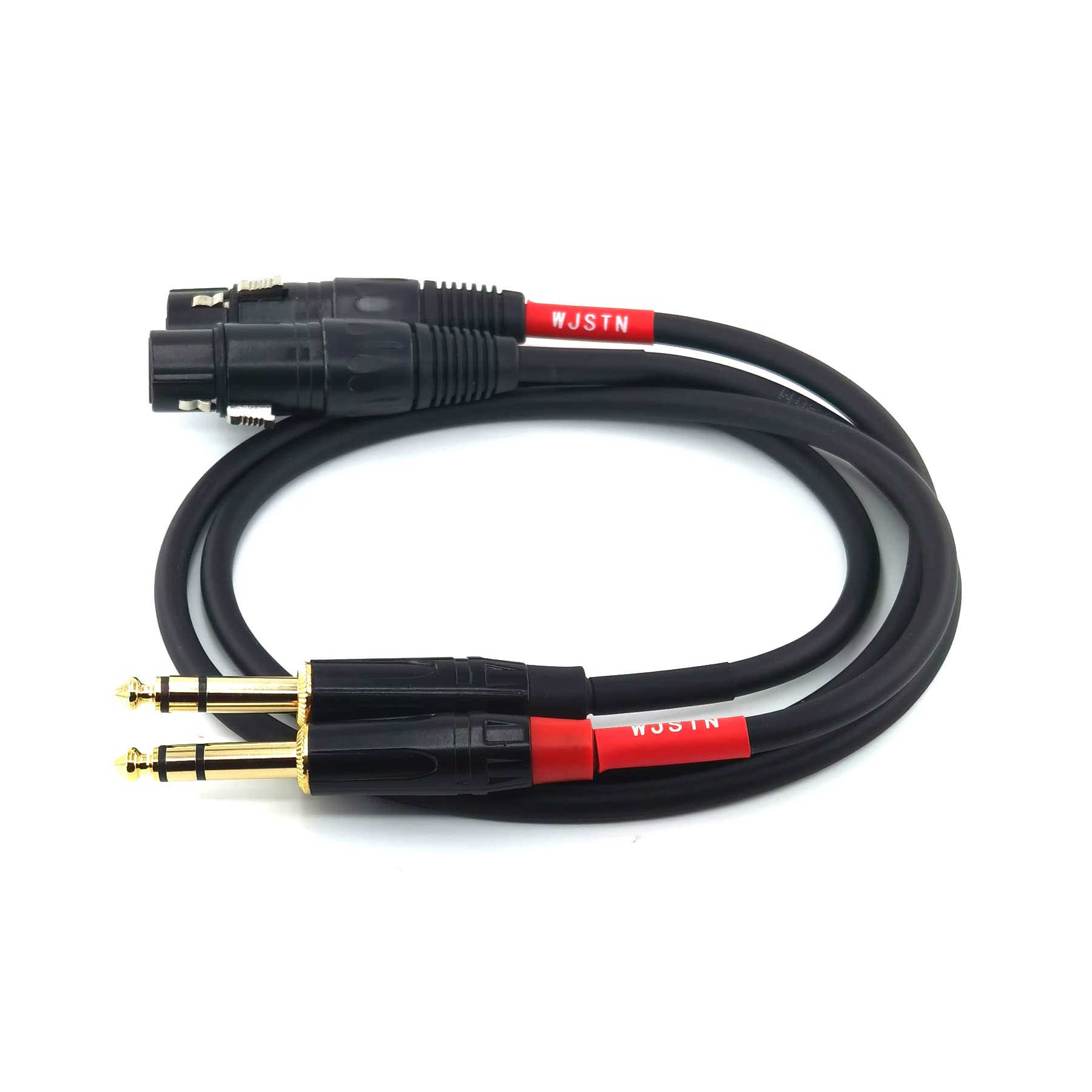 Trs To Xlr Female Cable,1/4 '' Trs Stereo Jack Balanced Microphone Cable 6.35Mm Male To Female Xlr Cable 2Pack